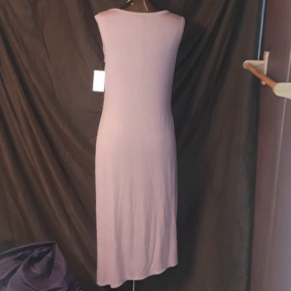 ** Connected Apparel Layer Swing Dress Asymmetrical Sleeveless Layered Slip Midi - Picture 7 of 8
